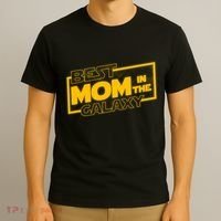 Best Mom In The Galaxy Parody Movie Logo T-Shirt thumb 3