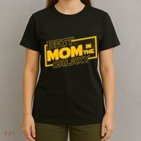 Best Mom In The Galaxy Parody Movie Logo T-Shirt thumb 4