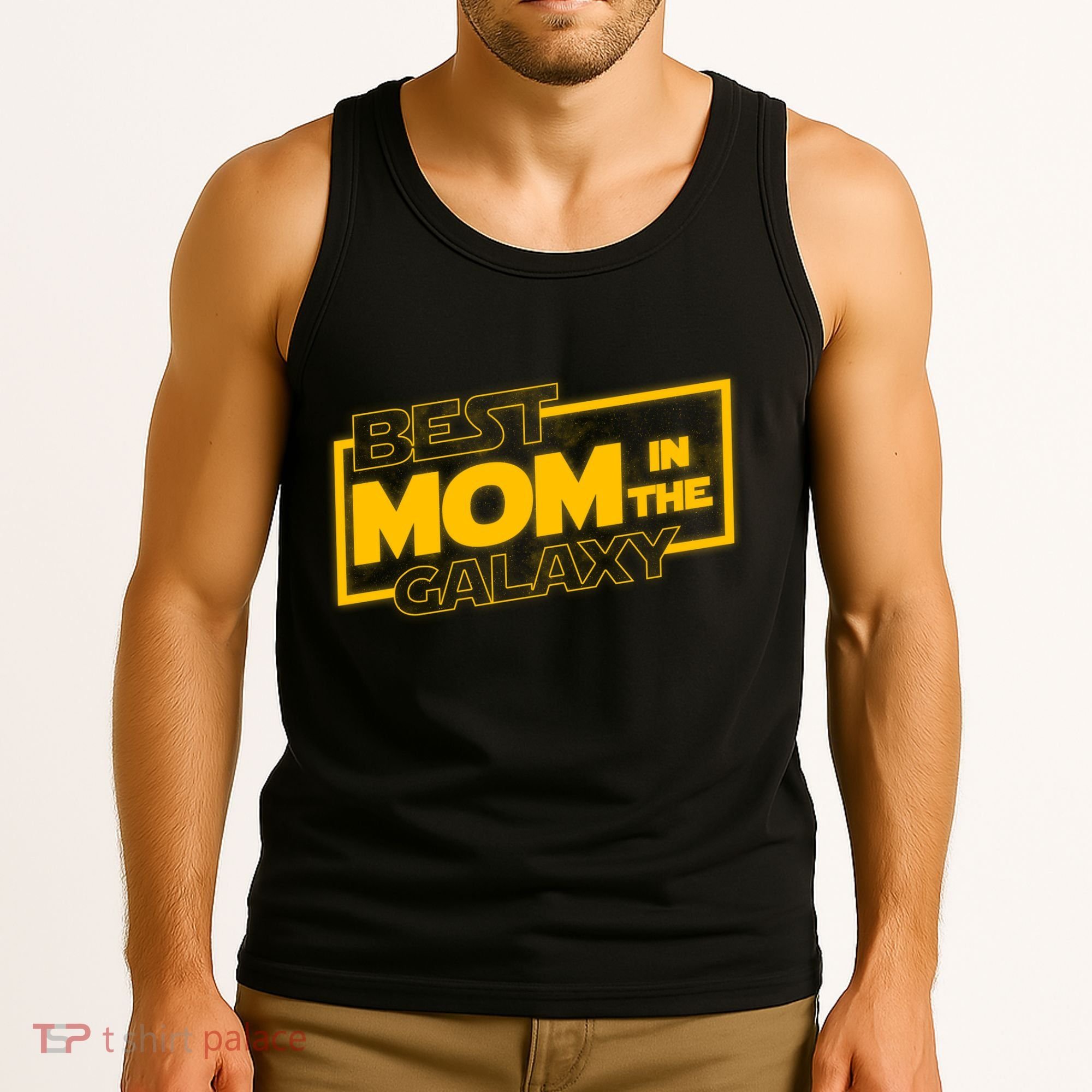 Best Mom In The Galaxy Parody Movie Logo Tank Top