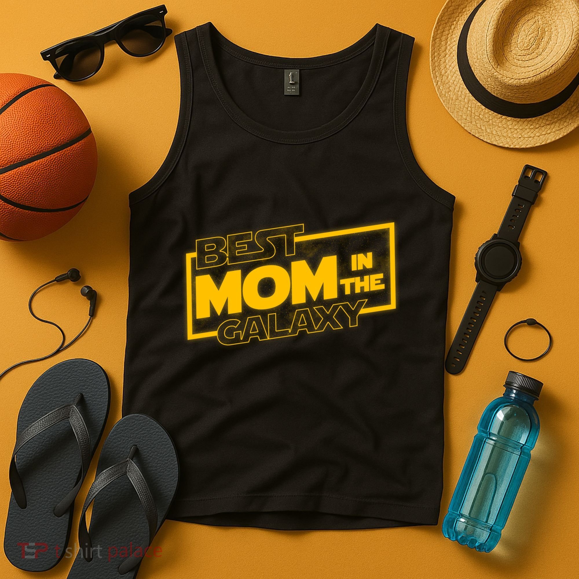 Best Mom In The Galaxy Parody Movie Logo Tank Top
