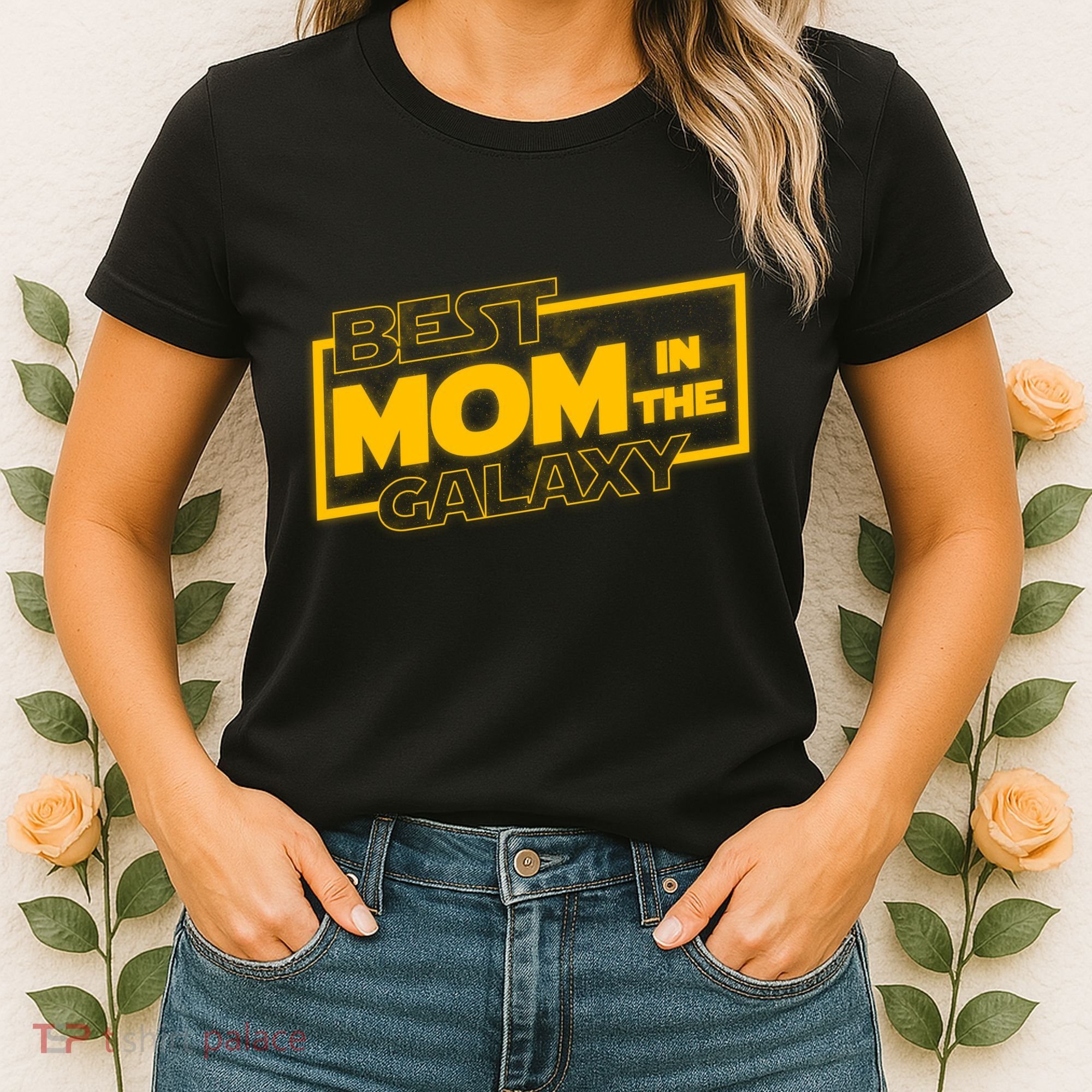 Best Mom In The Galaxy Parody Movie Logo Women's T-Shirt