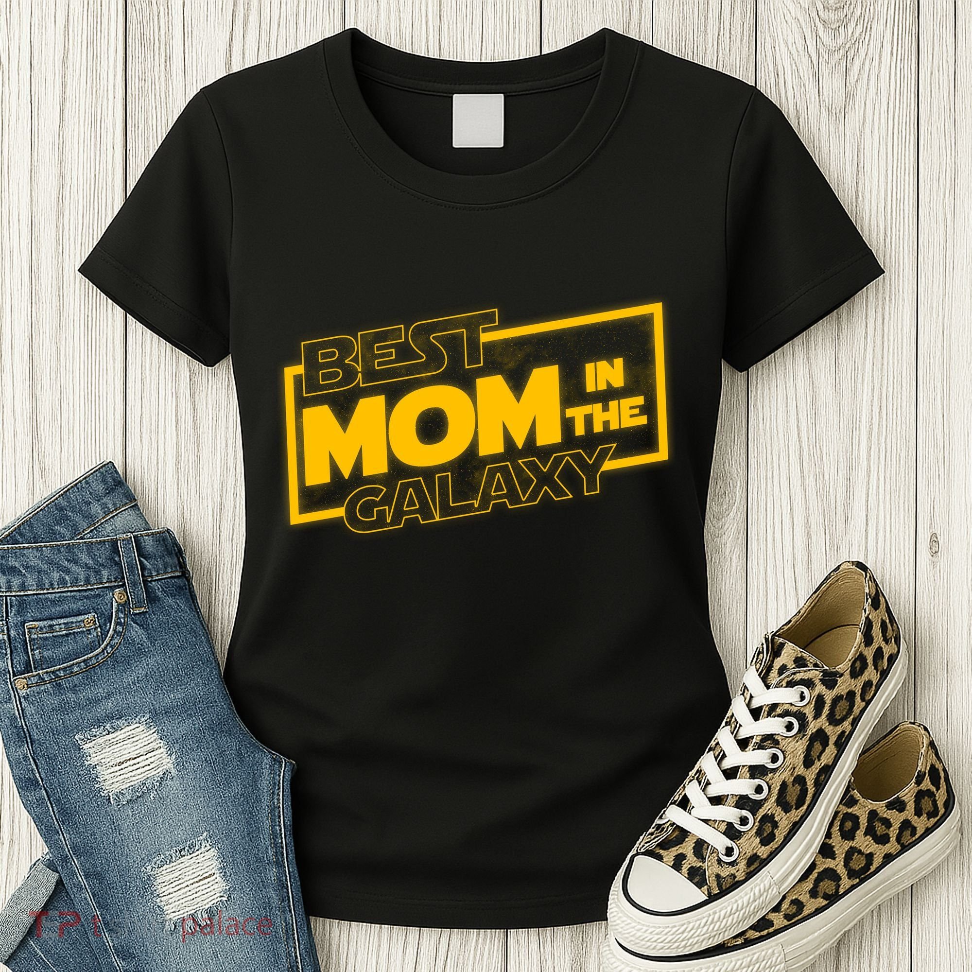 Best Mom In The Galaxy Parody Movie Logo Women's T-Shirt