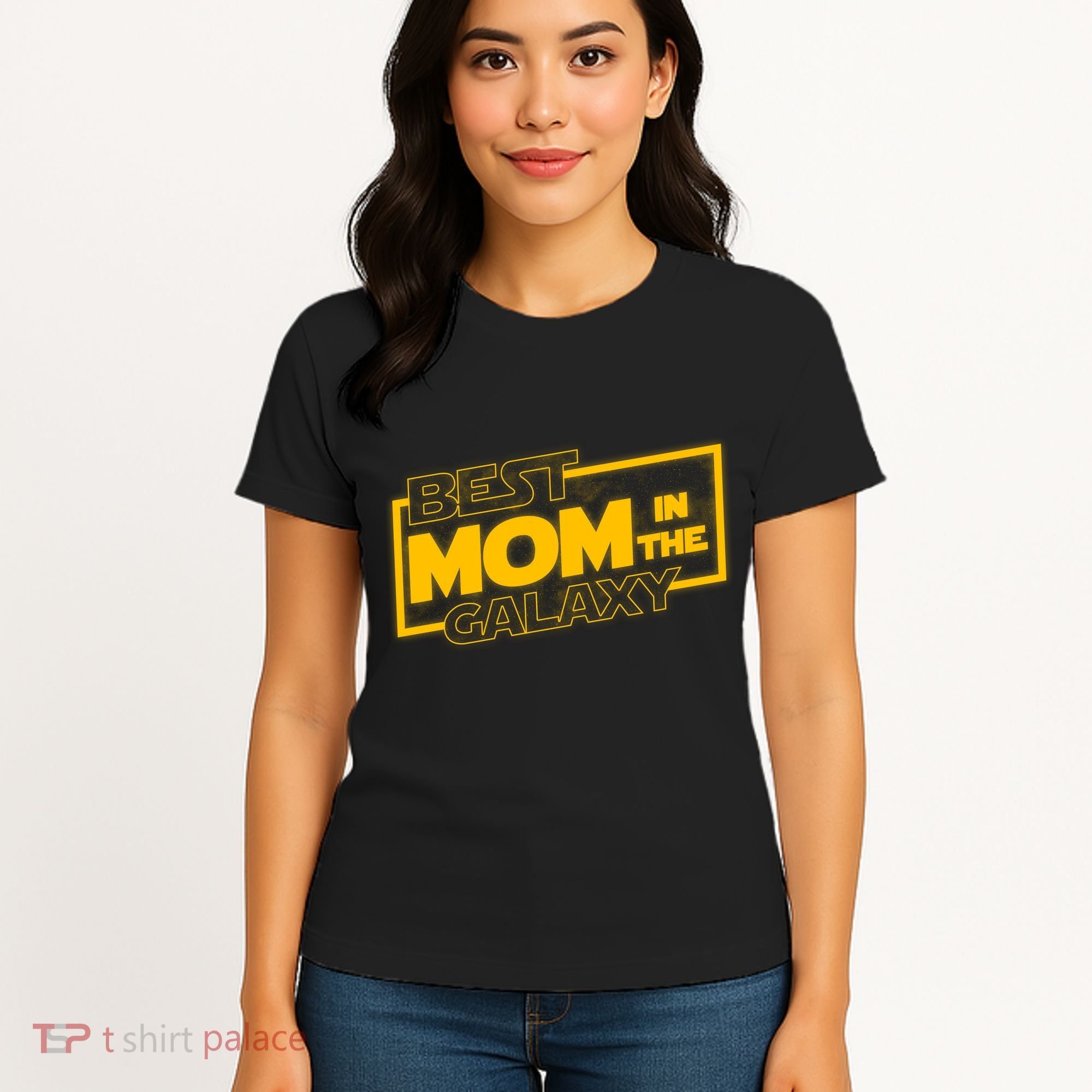 Best Mom In The Galaxy Parody Movie Logo Women's T-Shirt