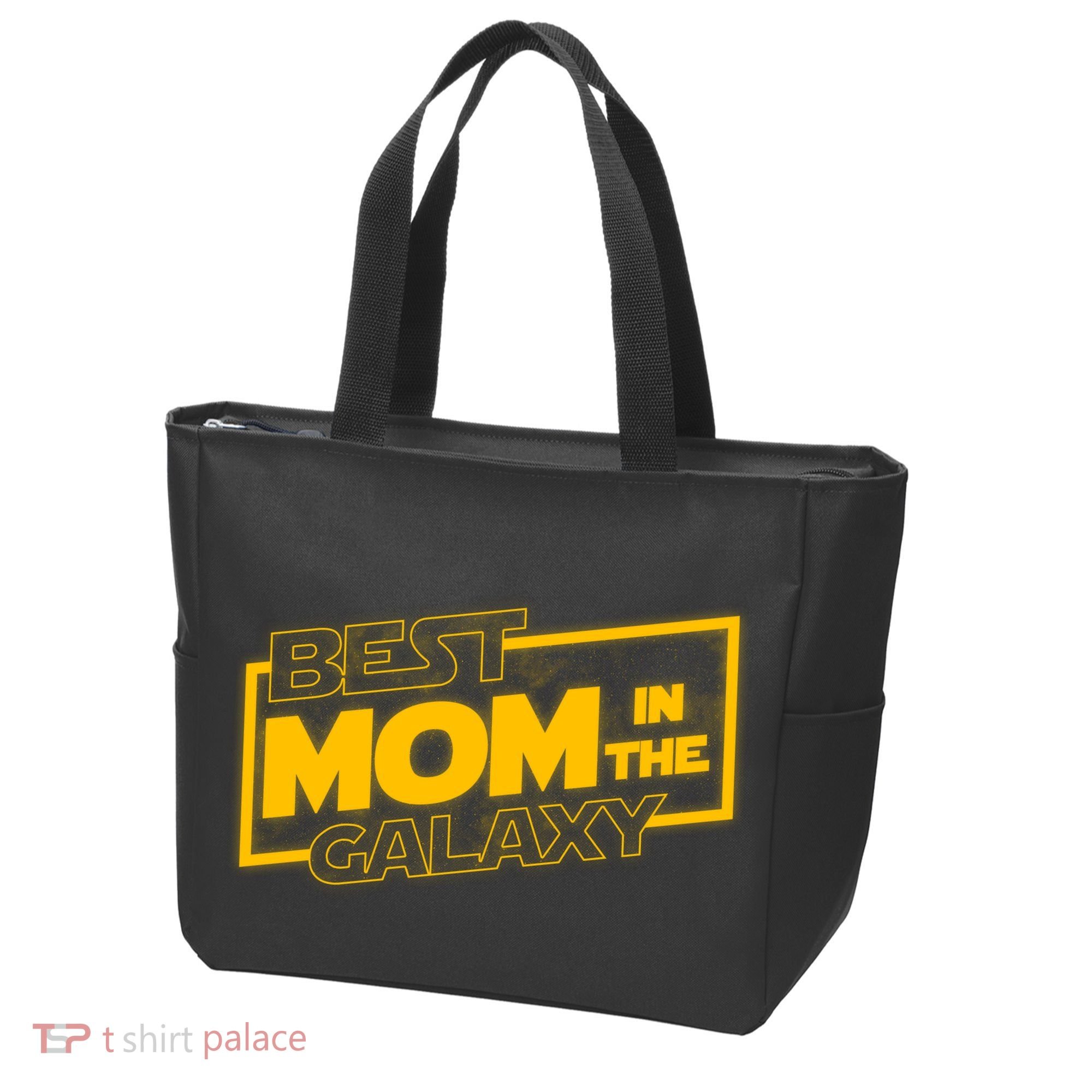 Best Mom In The Galaxy Parody Movie Logo Tote Bag