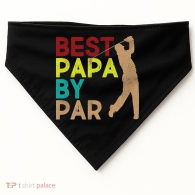 Best Papa By Par USA-Made Doggie Bandana