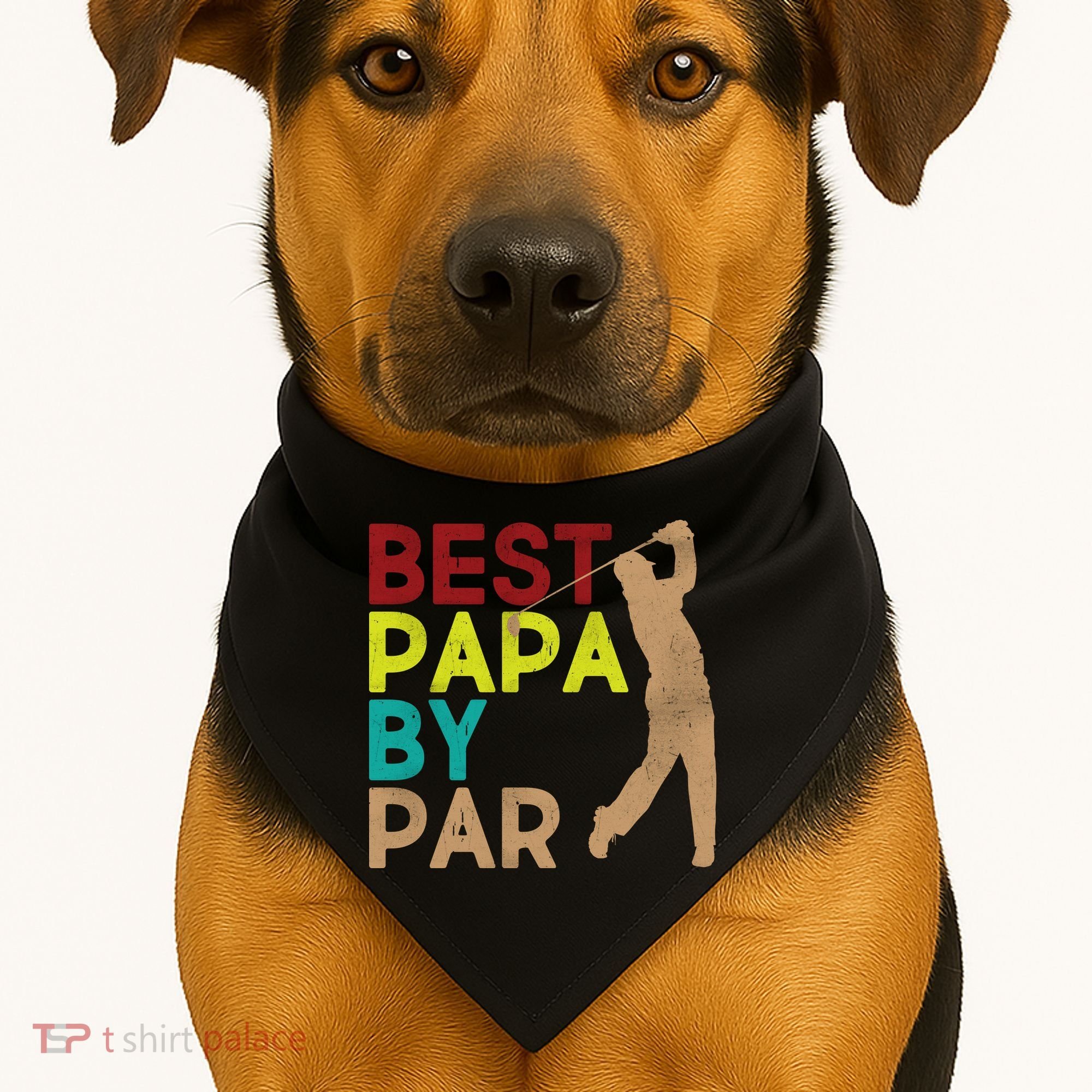 Best Papa By Par USA-Made Doggie Bandana