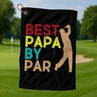Best Papa By Par Golf Towel thumb 1