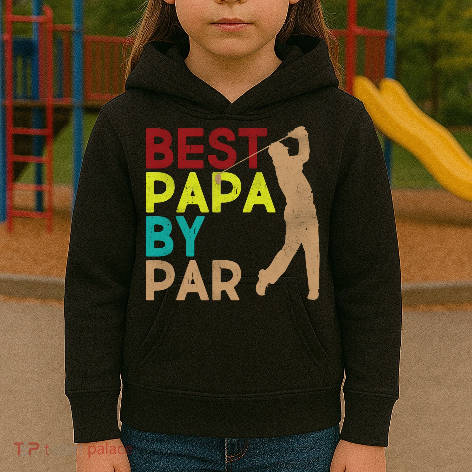 Best Papa By Par Kids Hoodie