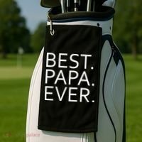Best Papa Ever Golf Towel thumb 2