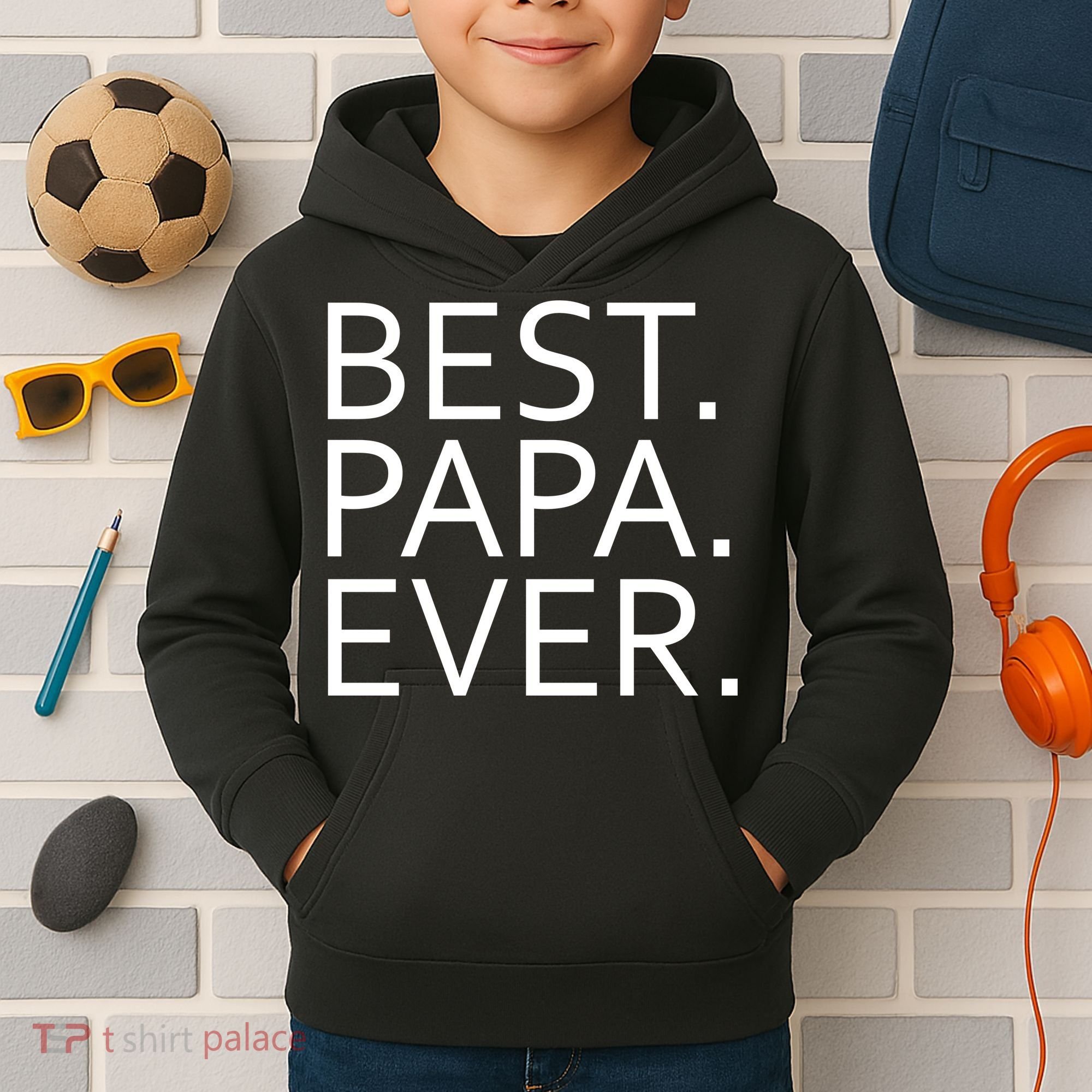 Best Papa Ever Kids Hoodie