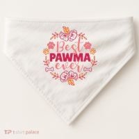 Best Pawma Ever Grandma USA-Made Doggie Bandana thumb 0