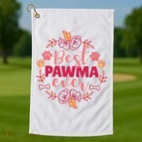 Best Pawma Ever Grandma Golf Towel thumb 1