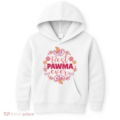Best Pawma Ever Grandma Kids Hoodie
