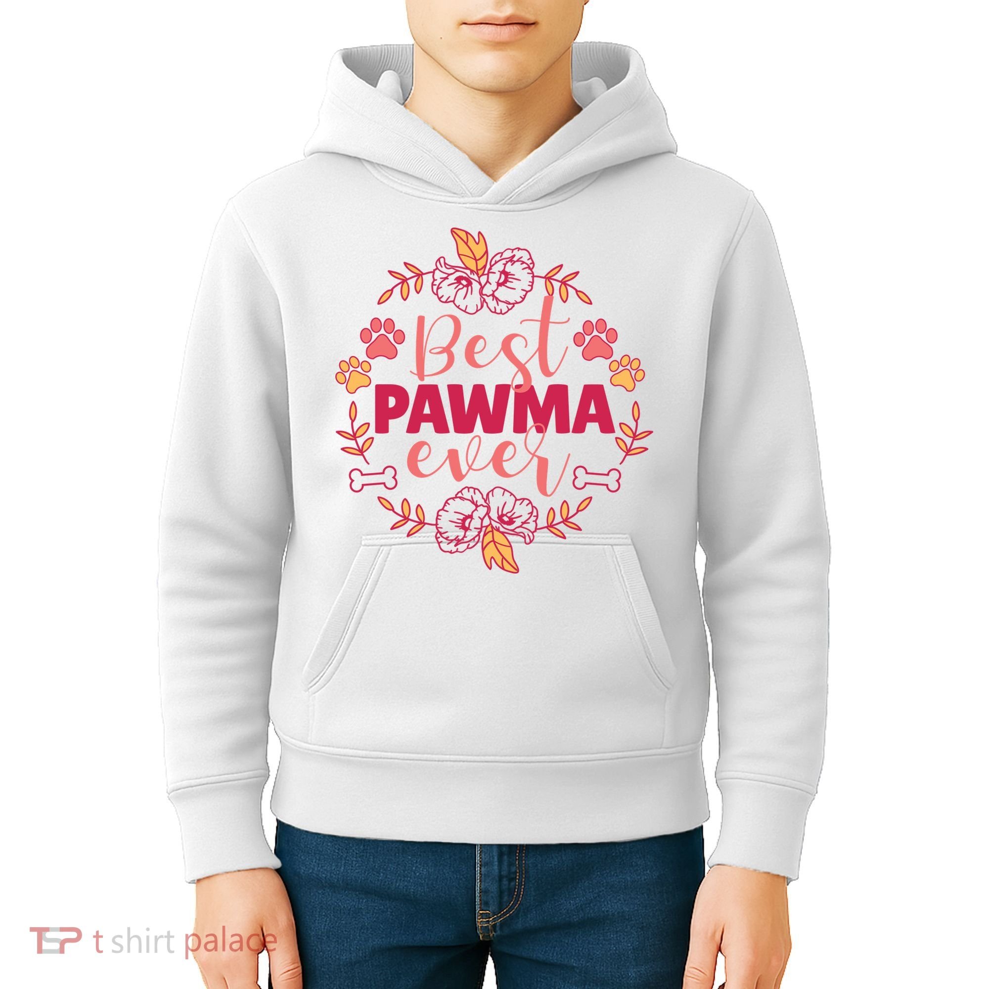 Best Pawma Ever Grandma Kids Hoodie