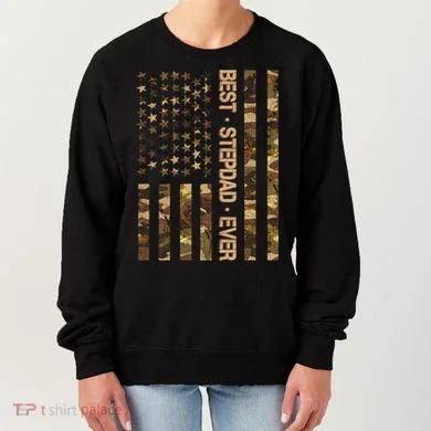 Best Stepdad Ever Camouflage Flag Women's Sweatshirt