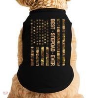 Best Stepdad Ever Camouflage Flag Doggie Tank thumb 0