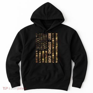 Best Stepdad Ever Camouflage Flag Hoodie