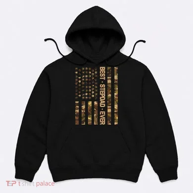 Best Stepdad Ever Camouflage Flag Hoodie