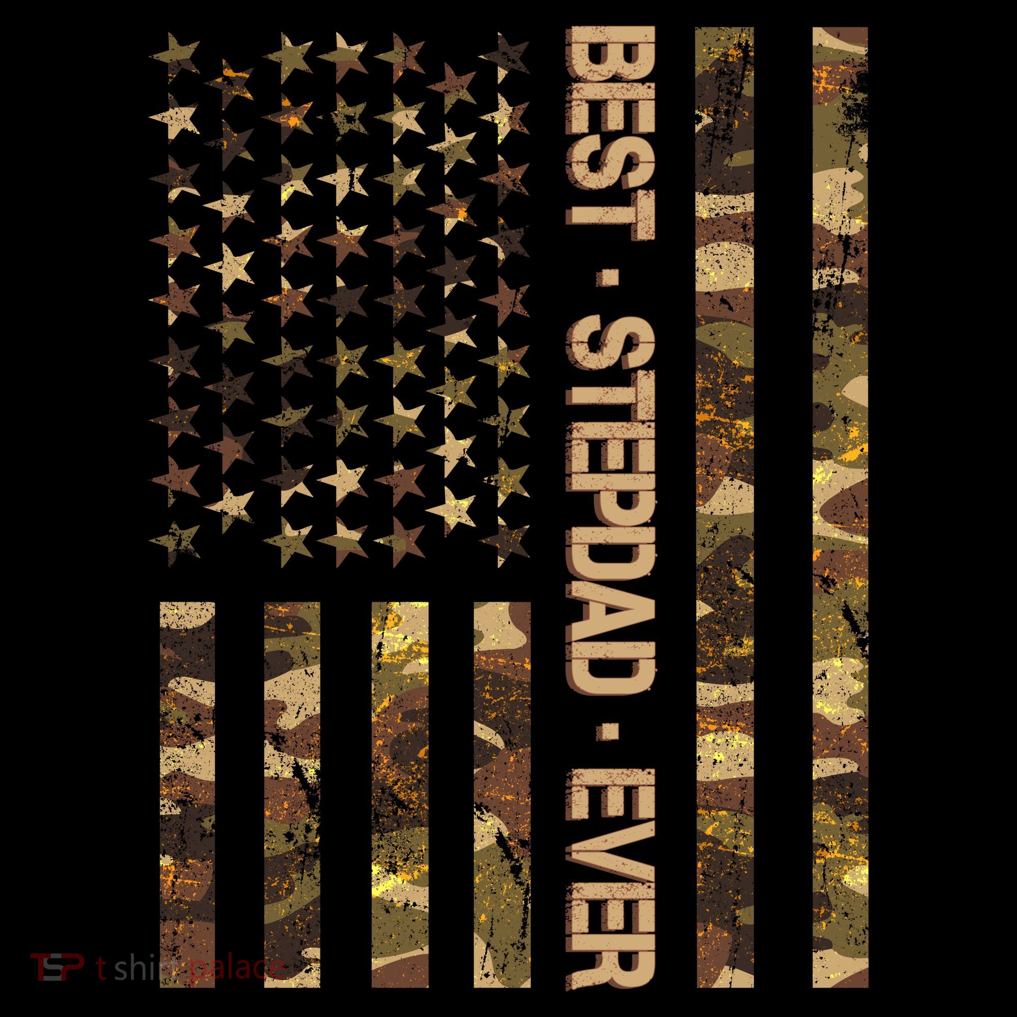Best Stepdad Ever Camouflage Flag Apron