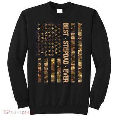 Best Stepdad Ever Camouflage Flag Sweatshirt
