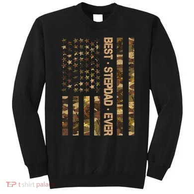 Best Stepdad Ever Camouflage Flag Sweatshirt