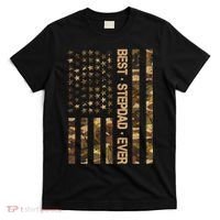 Best Stepdad Ever Camouflage Flag T-Shirt thumb 0