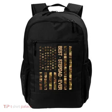 Best Stepdad Ever Camouflage Flag Backpack