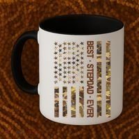 Best Stepdad Ever Camouflage Flag Coffee Mug thumb 2