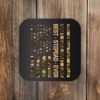 Best Stepdad Ever Camouflage Flag Coaster thumb 0