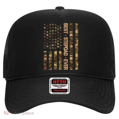Best Stepdad Ever Camouflage Flag Hat