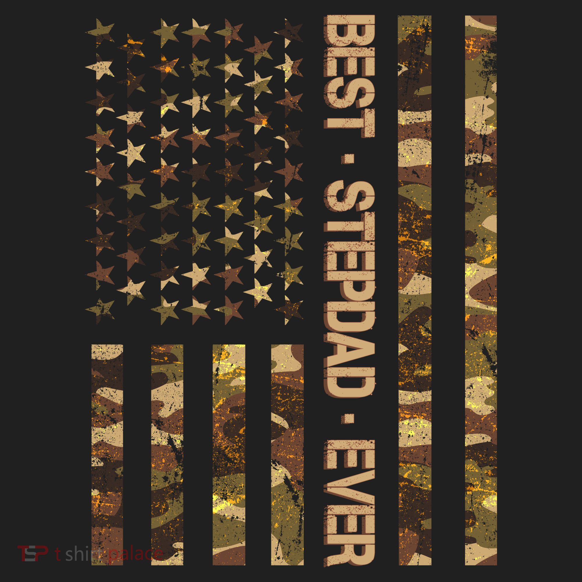 Best Stepdad Ever Camouflage Flag Hat