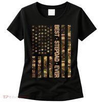Best Stepdad Ever Camouflage Flag Women's T-Shirt thumb 0