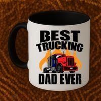 Best Trucking Dad Ever Coffee Mug thumb 2
