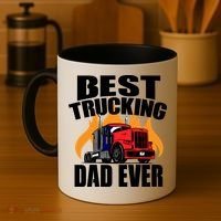 Best Trucking Dad Ever Coffee Mug thumb 4