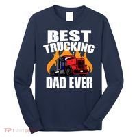 Best Trucking Dad Ever Long Sleeve Shirt thumb 0