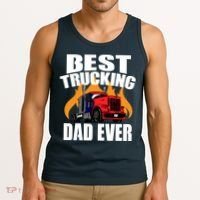 Best Trucking Dad Ever Tank Top thumb 3