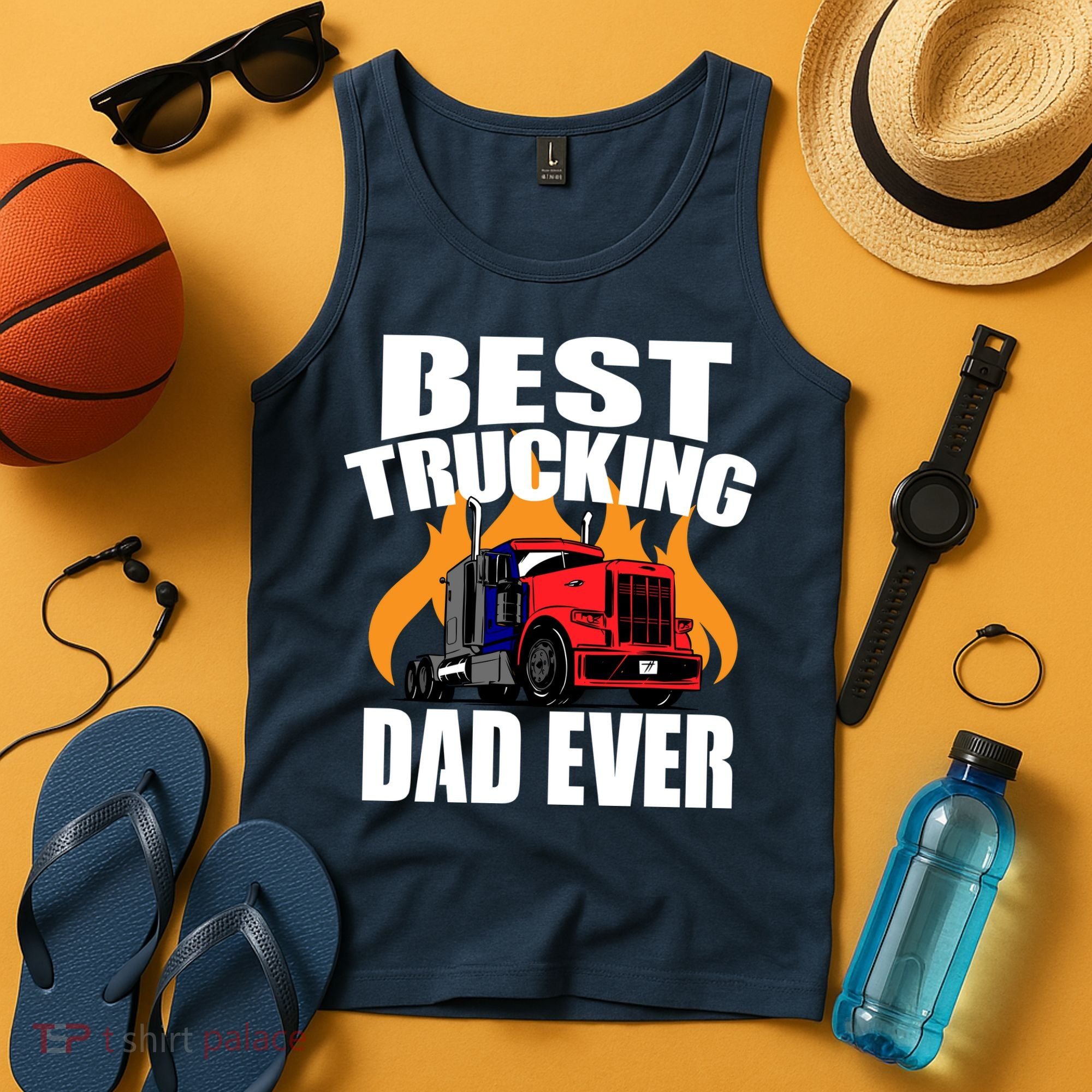 Best Trucking Dad Ever Tank Top