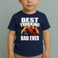 Best Trucking Dad Ever Toddler T-Shirt thumb 2