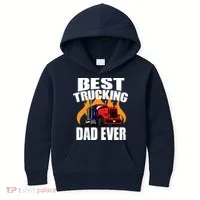Best Trucking Dad Ever Kids Hoodie thumb 0