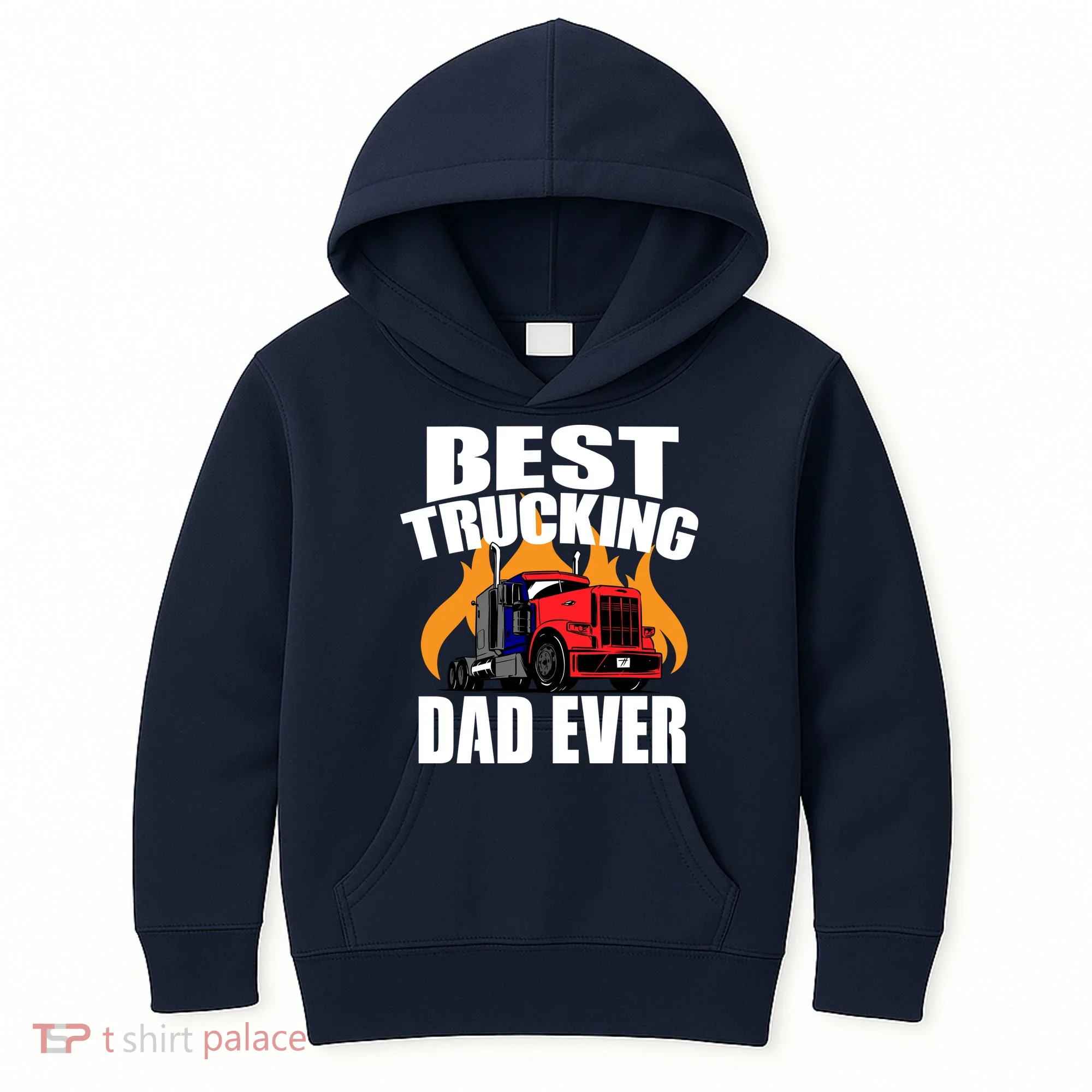 Best Trucking Dad Ever Kids Hoodie