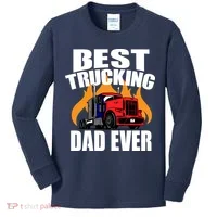 Best Trucking Dad Ever Kids Long Sleeve Shirt thumb 0