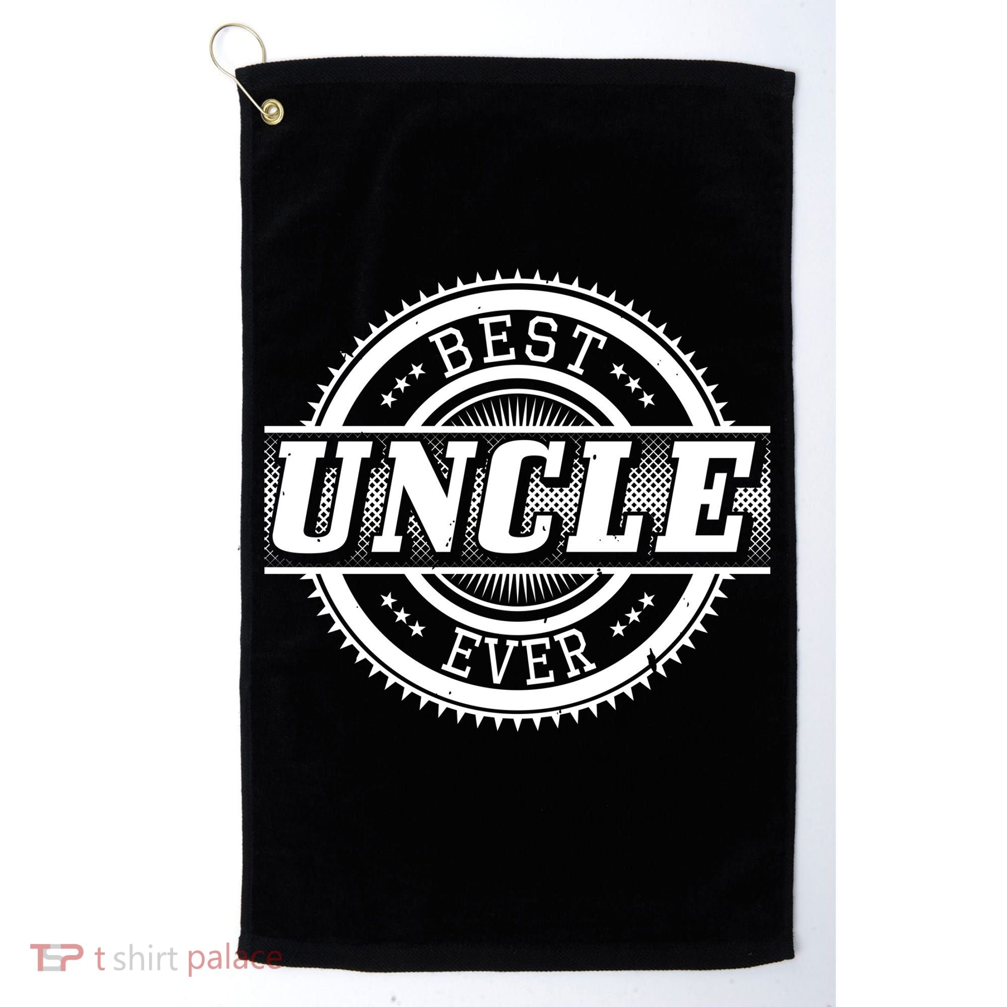 Best Uncle Ever Badge Golf Towel