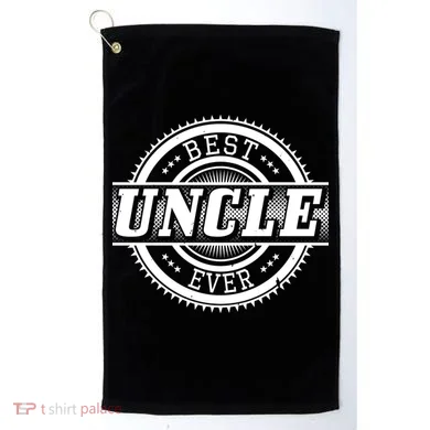 Best Uncle Ever Badge Golf Towel
