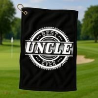 Best Uncle Ever Badge Golf Towel thumb 1