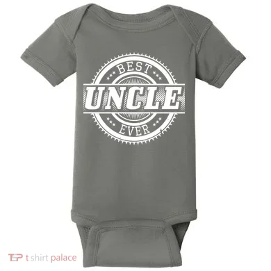 Best Uncle Ever Badge Baby Bodysuit