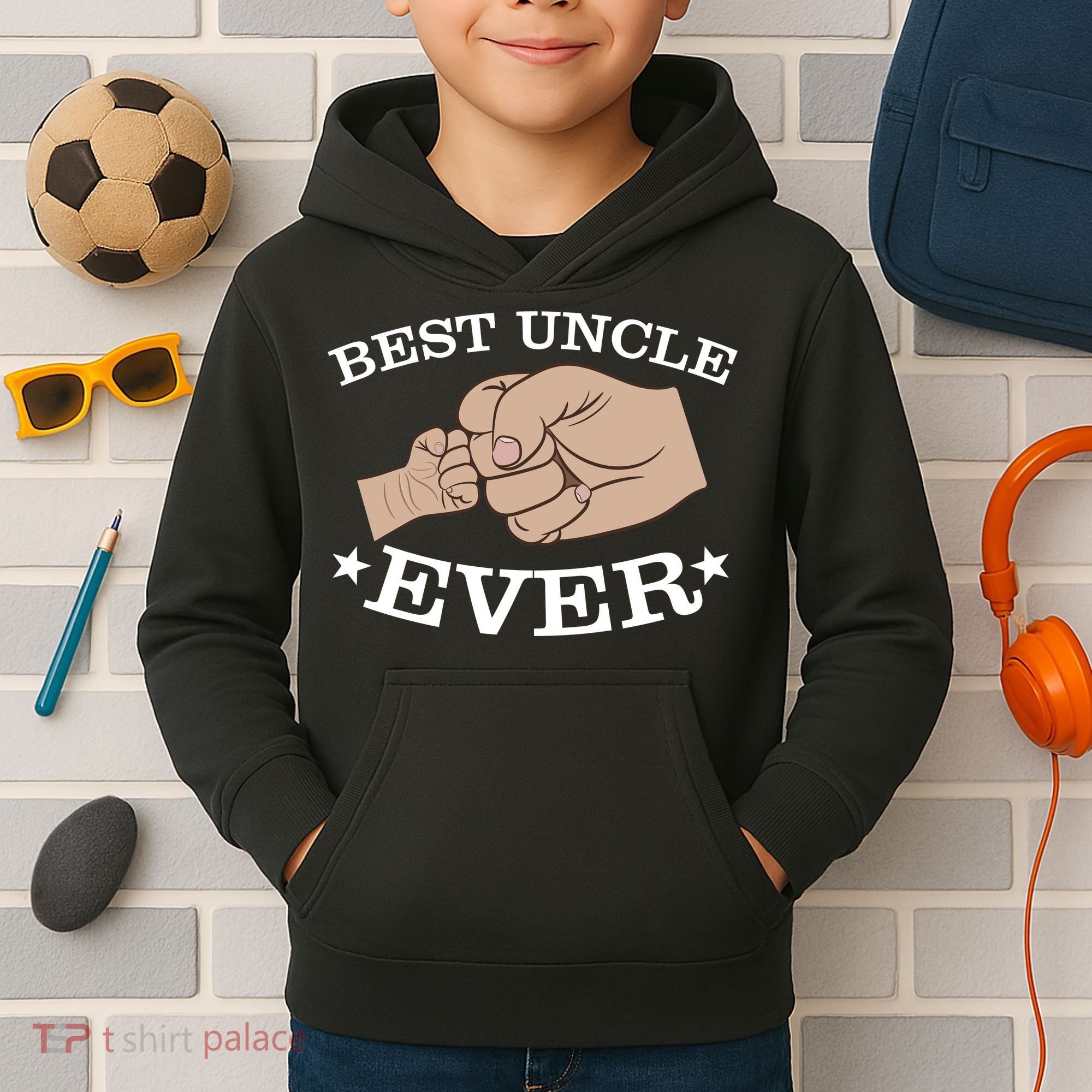 Best Uncle Ever Fist Bump Kids Hoodie