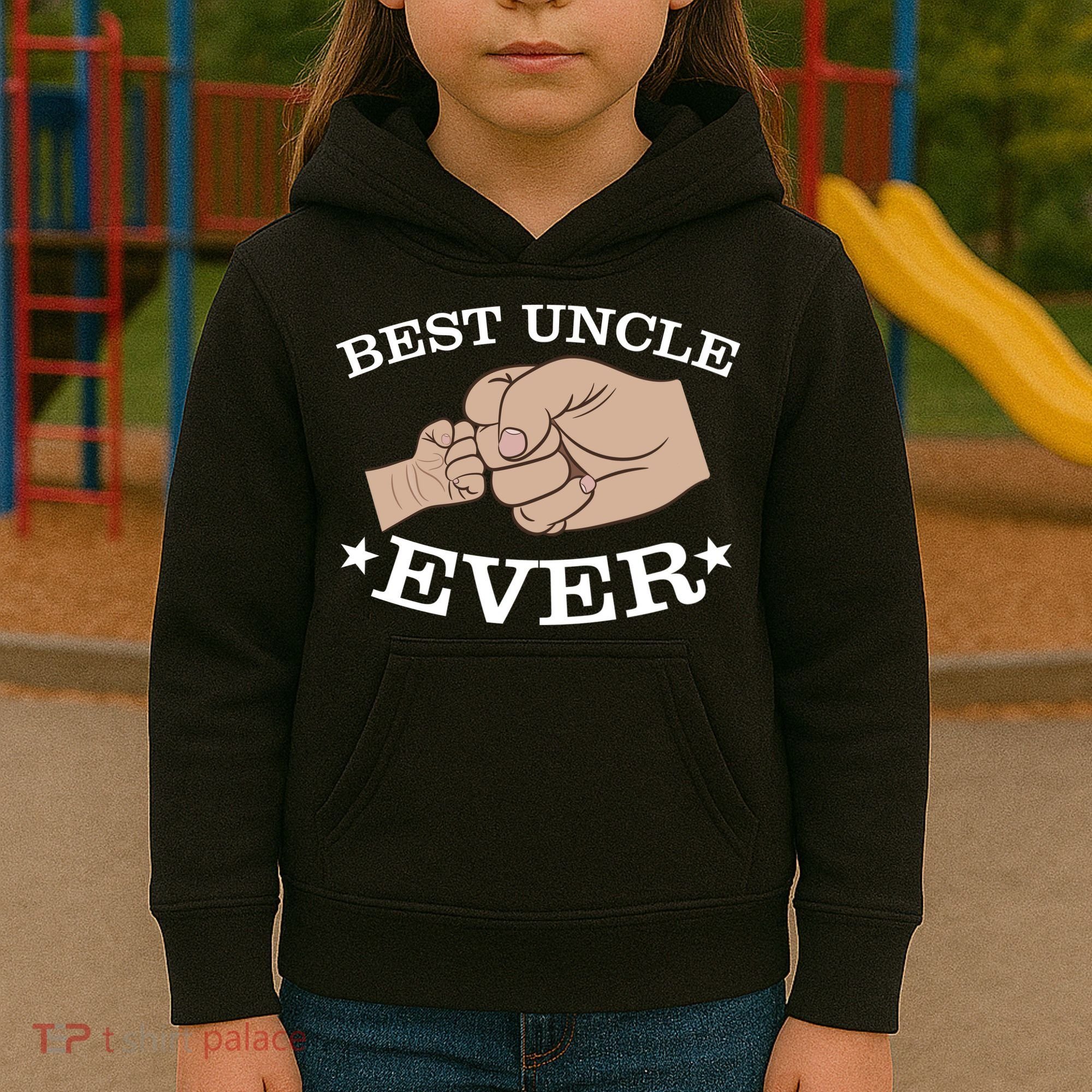Best Uncle Ever Fist Bump Kids Hoodie