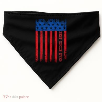 Best Uncle In America Flag USA-Made Doggie Bandana