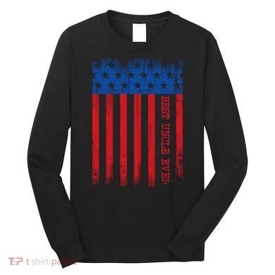 Best Uncle In America Flag Long Sleeve Shirt