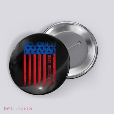 Best Uncle In America Flag Button